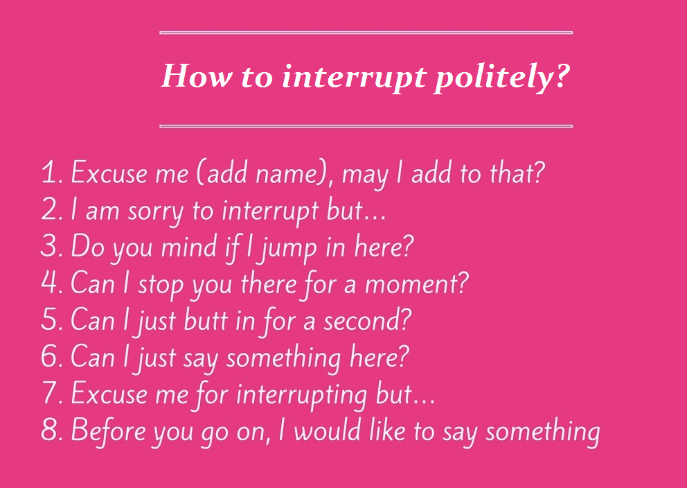 How to interrupt politely in English? - eAge Tutor